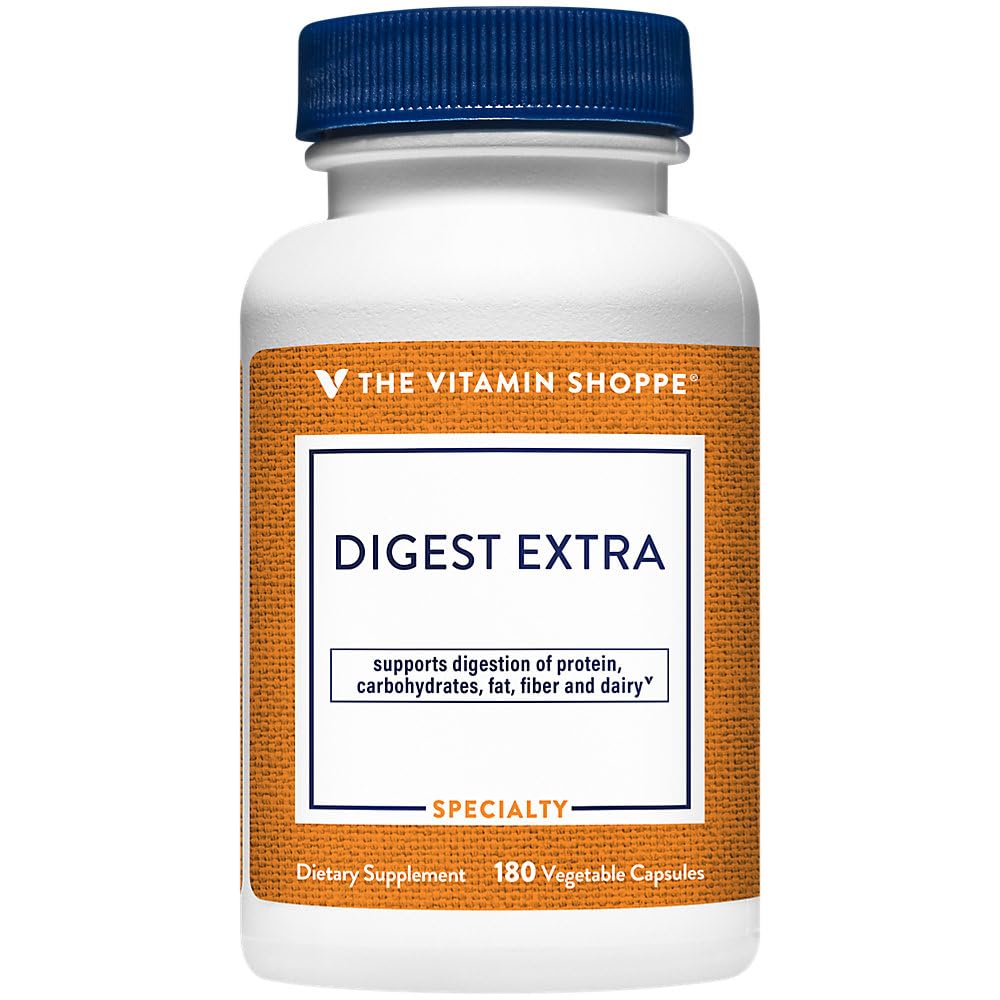 Dükkanlar, Yağlar, Carbohidratlar ve Protein Digestion - Aids Gluten ve Dairy Breakdown ve Destekler Nutrient Abvitamin (180 Sebze Kapsülleri)