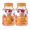 Lifeable Vitamin D Kids + Biotin Kids, Gummies Sche - Great Tasting, Vitamin Supplement, Gluten Free, GMO Free, Chewable Gummy Gummy