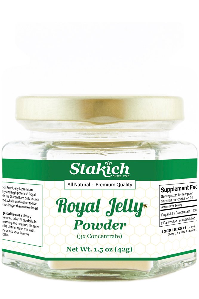 Stakich Royal Jelly Toz - 1.5 Ounce - 3X Mekanik - Freeze kıl, Pure, Natural