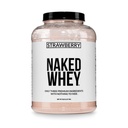 NAKED Strawberry Whey proteini - All Natural Grass Fed Whey Protein Toz + kuru Strawberries + Coconut Sugar- 5lb Bulk, GMO-Free, Soy Free, Gluten Free. Aid Muscle & Recovery - 61 Servisler