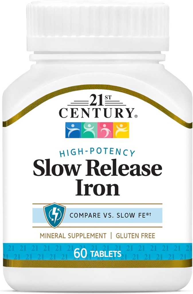 21. Yüzyıl B 12 2500 mcg 110 Kont & Slow Iron 60 Count