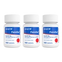 MAJOR Ferosul - Ferrous Sulfate 325 mg Tabletleri 65 mg of Elemental Iron - Kadınlar için Demir Supplement, Erkekler - Red - 100 Tablet (3 Paket)