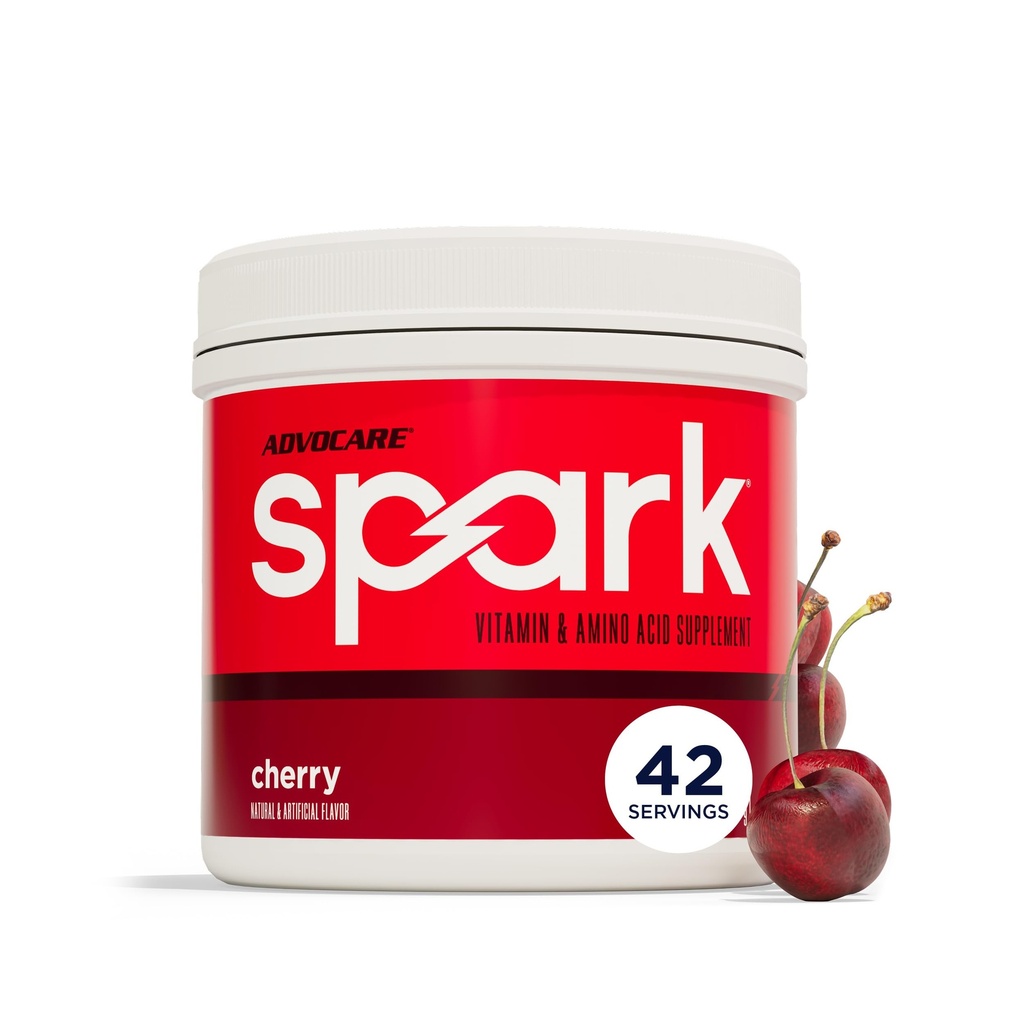 AdvoCare Spark - Enerji İçgörü - Vitamin & Amino Asit Supplement - Destek Enerji ve Odak - Portatif Immune Desteği - Sugar-Free - Cherry, (10.5 oz)