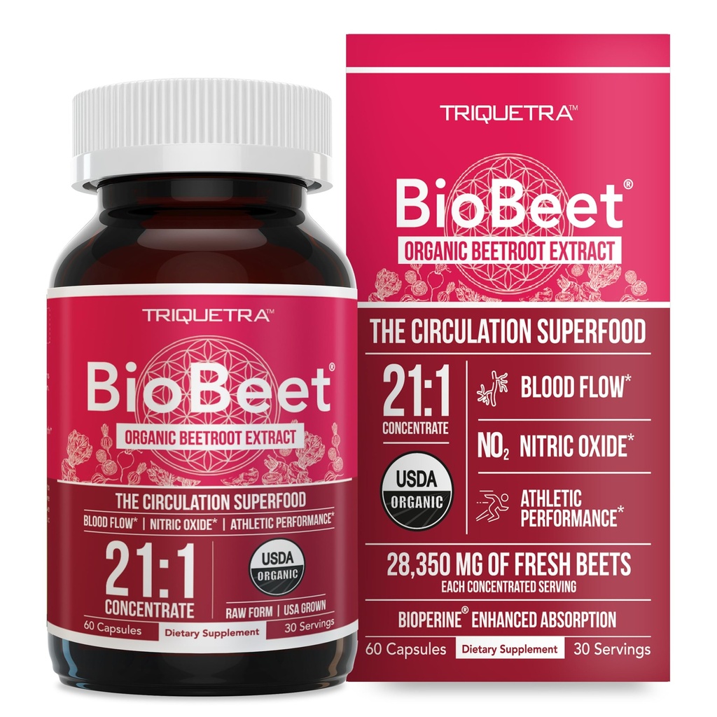 BioBeet® Max Strength Beet Root Capsules - 21:1 Mekanik, Her bir hizmet 28350 mg Organik Arıtroot - Abhidrasyon BioPerine® Black Pepper Extract (60 Capsules) ile gelişmiştir.