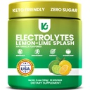 Keppi Electrolytes Toz - Limon Lime Flavor 50 Hizmet - Pyumyum, Magnezyum, sodyum - Keto, Vegan, Fasting-Friendly, Zero Calorie Electrolyte