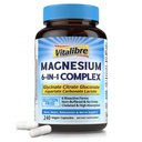 Magnezyum Kompleksi 1, 1160 mg Max Abhidrasyon için Magnezyum'i yedi, Daha İyi Uyku, Rahatlama ve Nerve Calm, 240 Vegan Capsules, GMO & Gluten Free