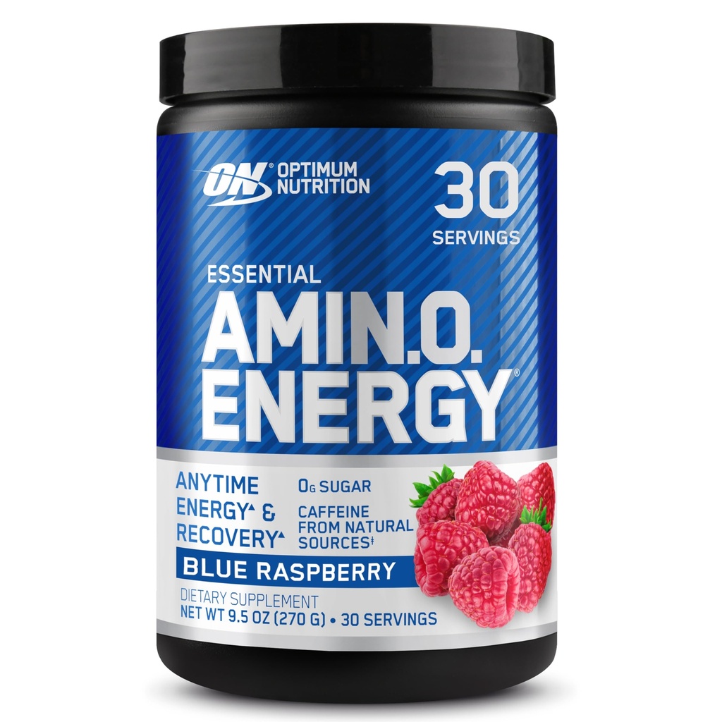 Optimum Beslenme Enerji - Yeşil Çay ile Çalışmak, BCAA, Amino Asits, Keto Friendly, Green Coffee Extract, Energy Toz - Blue Raspberry, 30 Hizmet (Pazar Mayıs Vary)