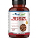 GüzelLand Red Koreli Panax BTC 13.000 mg - Max Strength 20:1 Ekstraksiyon - Erkekler ve Kadınlar için Yoğun Destek Supplement - 120 Veggie Capsules