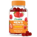 Lifeable Multivitamin for Men Gummies | VIT A, C, D, E, B1, B2, Niacin, B5, B6, Folate, B12, Biotin, Iodine, çinko, Chromium, Macintosh, Lycopene, Inositol | Erkekler Multivitaminler Gummies | 90 Gummies | 90 Gummies
