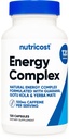 Nutricost Natural Energy Pills Kompleksi 120 Capsules, 100 mg Caffeine - Gluten Free - Non-GMO