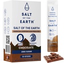 Dünya Premium Zero-Sugar Electrolyte - Pink Himalaya Salt ile Yapıldı - Hydration Toz Paketleri | Premium Malzemeler | Keto & Paleo Friendly | 12 Sticks, Chocolate Chocolate