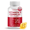 B Kompleks Vitamin B1, B2, 6,9,12 Niacin, C vitamini ile - Beyin Sağlığı, Enerji Seviyeleri, Cilt, Saç ve Nails,