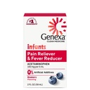 Genxa Infants' Clean Acetaminophen | Pedia Tercih Edilen Malzemeler | Bebekler için Ağrı Reliever & Ateşi | Dye Free, 0% Yapay Katkılar | Organik Blueberry Flavor, 2 fl ozz