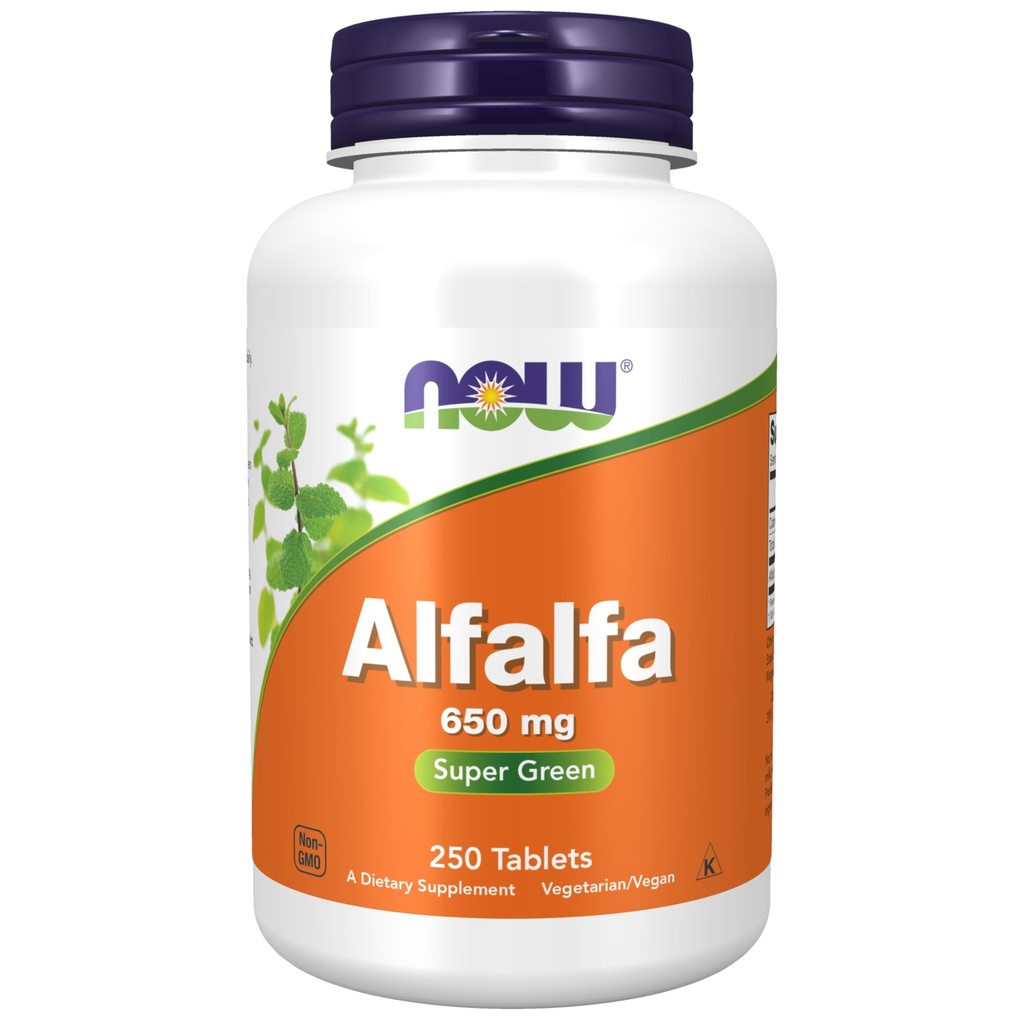 Şimdi Gıdalar Tamamlar, Alfalfa 650 mg Vitamin K, Green Superfoods, 250 Tablet