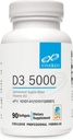 XYMOGEN D3 5000 - Bio available Vitamin D3 5000 IU (125 mcg) - Immune Health, Bone + Heart Health (90 Gelatin Softgels) Destek için Yüksek Potency Vitamin D Supplement (90 Gelatin Softgels)