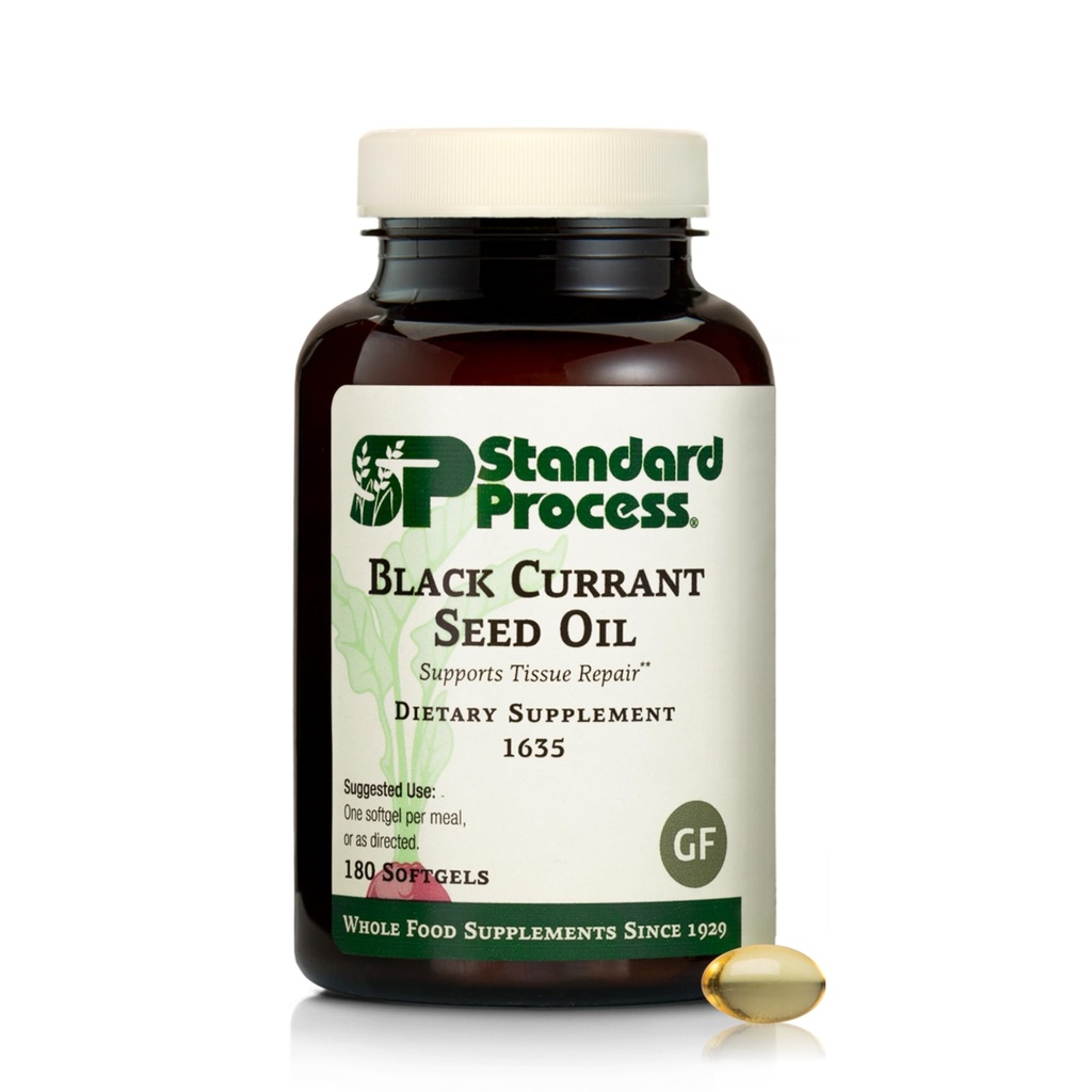 Standard Process Black Currant Seed Oil Dietary Supplement - Gluten-Free Healthy Immune Support - Natural Tissue Care - 180 Softgels