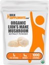 BulkSupplements.com Organik Lion's Mane Mushroom Extract Toz - Lions Mane Supplement Toz, Lion's Mane Extract - Mushroom Supplement, 1000 mg per Service, 5 (11kg lbs) (Pazarlama için 5 (11kg lbs) (Pazarlama için 5 (11kg lbs)