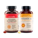 NatureWise Vitamin B Kompleksi 360 Softgels [1-Year Supply] & Vitamin D3 5000iu 360 Kont Mini Softgels[1-Year Supply]