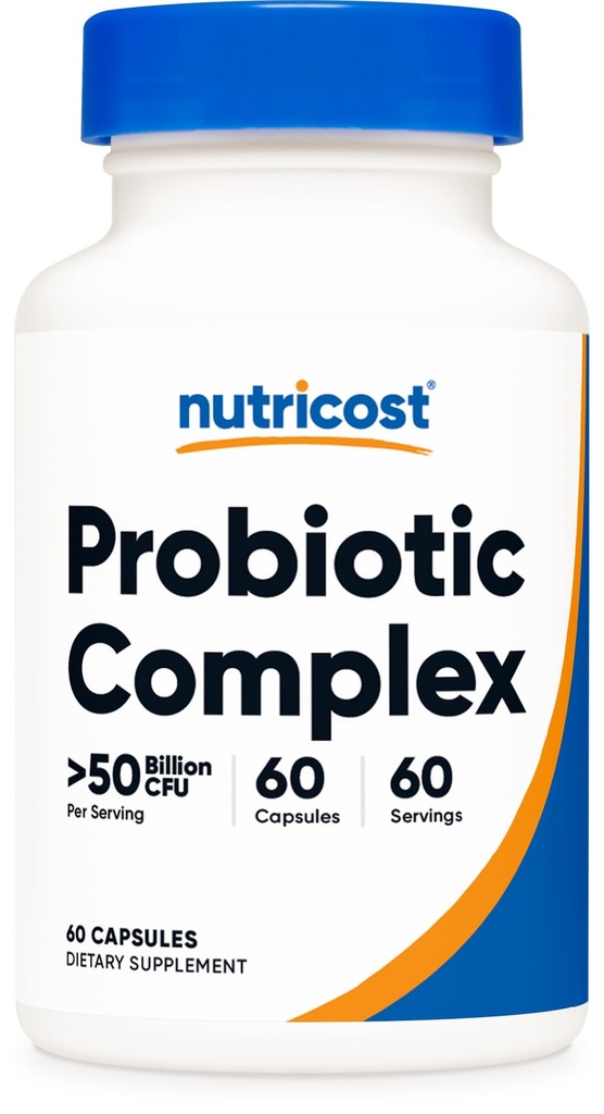 Nutricost Probiyotik Kompleks - 50 Milyar CFU, 60 Capsules - Erkekler ve Kadınlar için Probiyotik - Vejetaryen Capsules, Non-GMO, Gluten Free