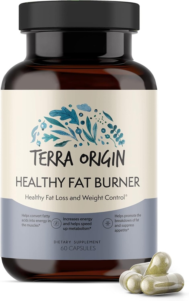 TERRA ORIGIN Metabolism Boost & Fat Kaybı - Enerji ve Metabolism'ı artırmak için asitler ve Doğal Bitki Ekstraksiyonları, Block Cravings, Stop New Fat Storage*