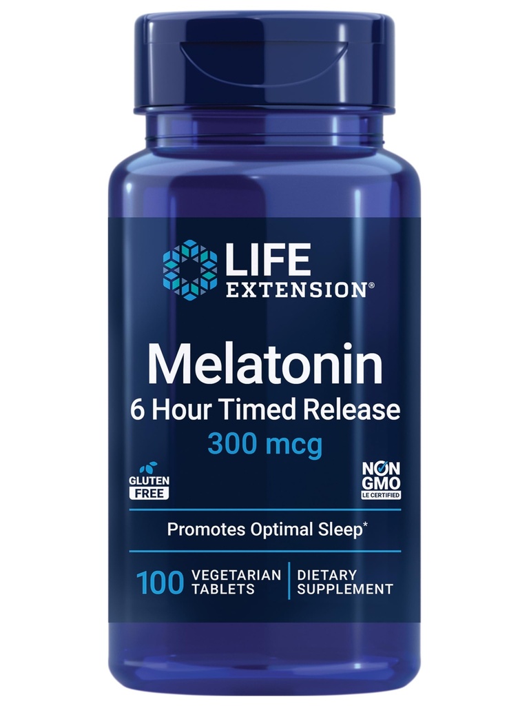 Life Extension DHEA 25 mg and Melatonin 6 Saat Zamanlı Yayın 300 Telefon - 100 Capsules ve 100 Tablet