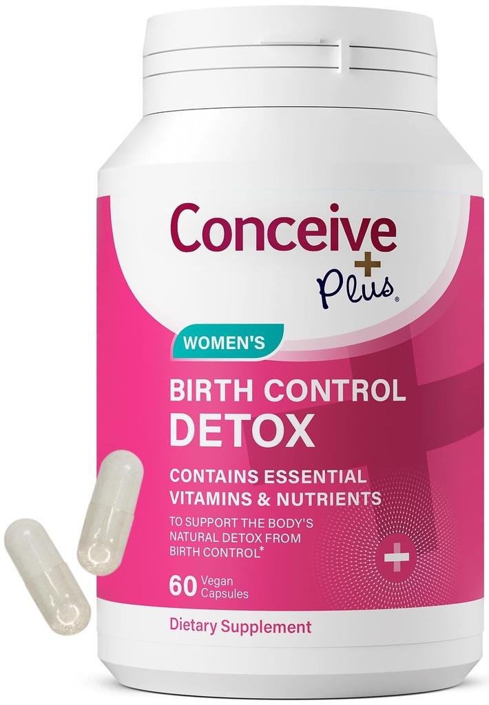 CONCEIVE PLUS Doğum Kontrolü Detox Supplement - Prenatal Vitaminler Kadınlar için En İyi - Hormon Denge & Ovarian Sağlığı - Kadınlar için Conceive - Diyet Supplements - 60 Capsules