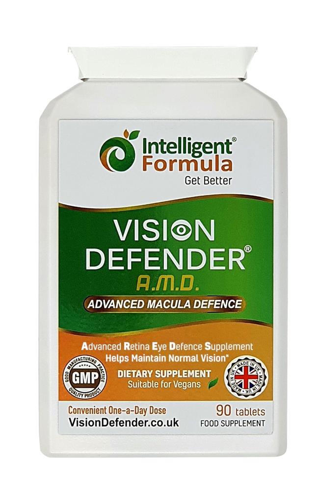 Vizyon Defender AMD AREDS2 Göz Vitaminleri - Lutein & Zeaxanthin ile Exact AREDS 2 Formula, C & E, çinko 25 mg & Copper - Daily Vegan Eye Health Supplement, 90 Tabletler