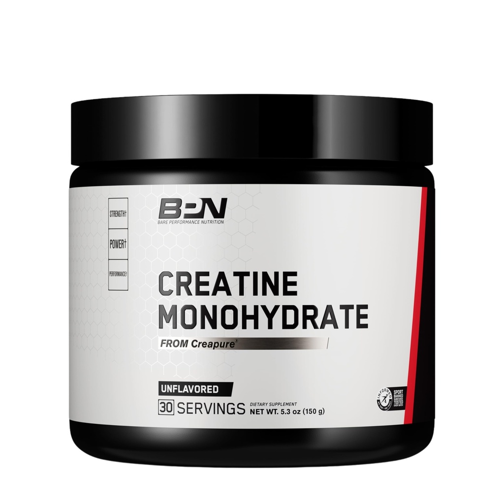 BARE PERFORMANCE NUTRITION, BPN Puretine Monohidrat Toz, Servis başına 5g, Destekler Kas Büyüme, Unflavored Tinatine Toz, 30 Hizmetler