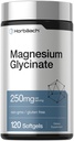 Horbäach Magnezyum Glycinate | 250 mg | 120 Softgels | Non-GMO ve Gluten Free Supplement Supplement Supplement