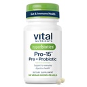 Hiperbiyotikler Vital Nutrients Pro-15 Prebiyotiks and Probiyotiks for Women and Men | 15 Science Backed Strains | Supports Occasional Constipation, Diarrhea, Gas & Bloating | 30 Vegan Time release Pearls