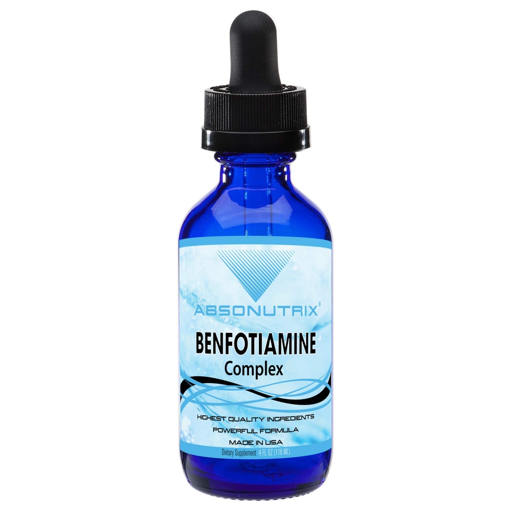 Absonutrix Benfotimin Kompleksi 300 mg, 4 Fl Oz Şişe, 200 Hizmet, Yüksek Biyoavaklanabilirlik, Potent Malzemeler, Hızlı Aborpsiyon, Cruelty-Free, Non-GMO, Third-Party Tested, GMP-Cerated, ABD'de Yapıldı