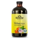 Serene Herbs Sıvı Turmeric with Black Pepper - Turmeric Shots Curcumin Supplement 1000 mg Ekstra Güçlü Herbal İçecek, Pargestive Bitters for Bloating Relief, Joint Health, Energy & Clarity - 16oz