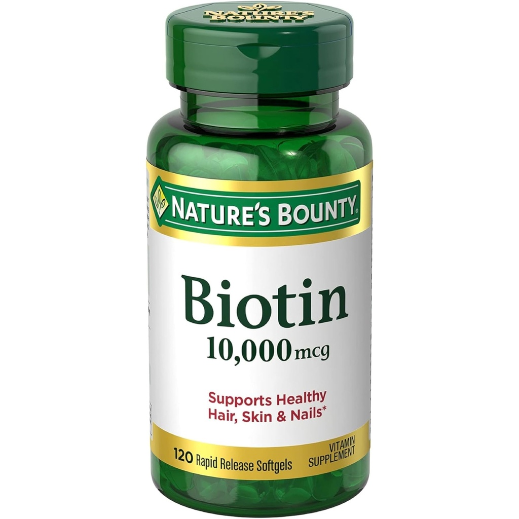 Nature's Bounty Biotin 10, 000 Mcg, Hızlı Yayın Softgels 120 Ea (Pack of 2)