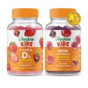 Lifeable Vitamin D Kids + Iron & Vitamin C Kids, Gummies Sche - Great Tasting, Vitamin Supplement, Gluten Free, GMO Free, Chewable Gummy