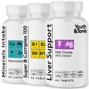 Liver Support & Pleasant Morning Pills | Parti Tamam Kit with Milk Thistle + Electrolytes & B Kompleks Vitamins Recovery | Hızlı Hydration mental Focus More Energy for a Better You