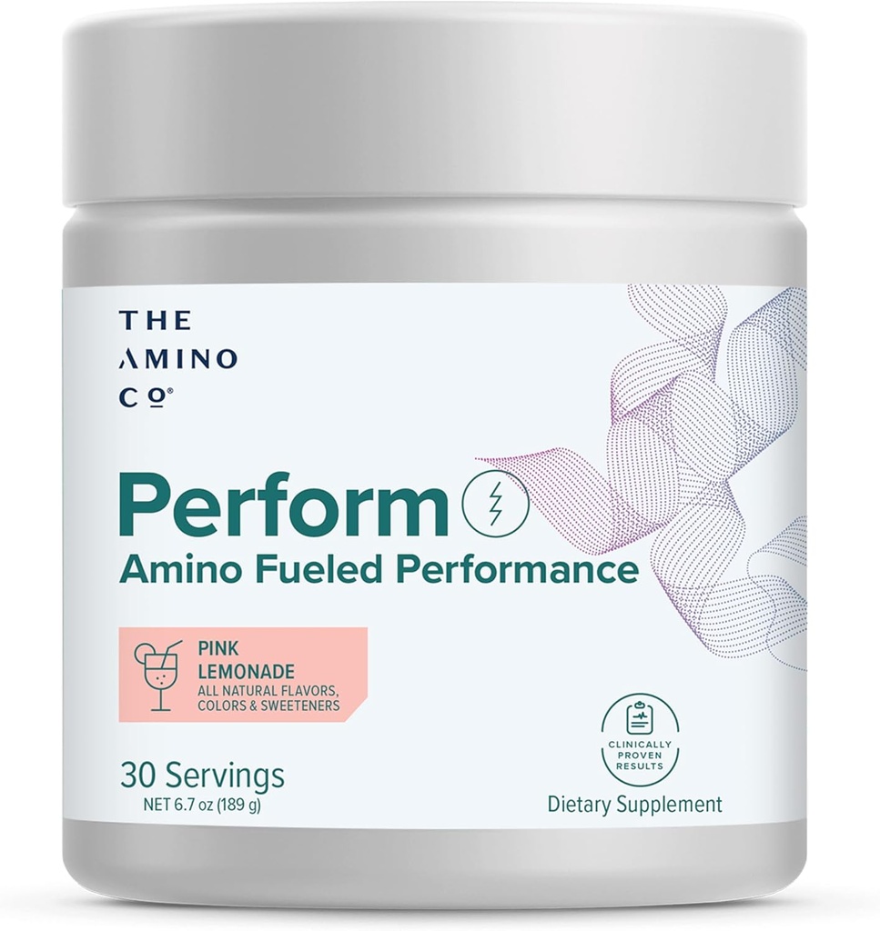 Amino CO - EAAs ile Pre-Workout Tozunu Gerçekleyin, Erkekler ve Kadınlar için Stevia-Sweetized Energy Support - Pink Lemonade (6.7 oz)