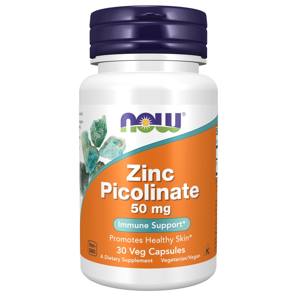 Şimdi Gıdalar Tamamlar, çinko Picolinate 50 mg, Destekler Enzyme Fonksiyonlar*, Immune Support*, 30 Veg Capsules