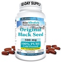 Bio Absorb Black Seed Oil Capsules, 82-Day Supply, Cold Pressed Pure Black Cumin Tohum Petrol (Nigella Sativa) (330 softgels, 500 mg)
