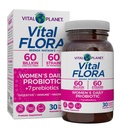 Vital Planet - Vital Flora Women's Daily Probiyotik 60 Milyar CFU, 60 Diverse Strains, 7 Organik Prebiyotik, Vaginal ve Immune Support, Bloating, Digestive Health Probiyotiks for Women 30 Capsules
