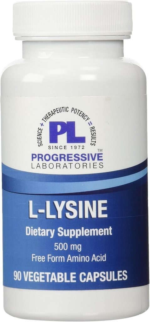 Progresif Laboratuvarlar L-Lysine Supplement, 500 mg, 90 Kont