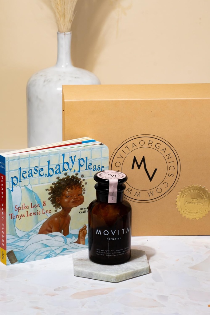 Movita Prenatal Hediye Prenatal Vitamin Şişe ve "Lütfen, Bebek, Lütfen" Kitabı, Sağlıklı Anne ve Bebek - Hamilelik ve Emzirme sırasında - Tüm Gıdalar, Vitaminler