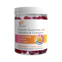 vH temelleri Probiyotik Gummies with Prebiyotiks & Cranberry, Yoğun Tract Health, Supports Vaginal Microflora Balance for a natural Feminine Tract, 60 Count
