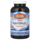 Carlson - Super Omega-3 Gems, 1200 mg Omega-3s, Cardiovascular Destek, Beyin Fonksiyonu & Vizyon Sağlığı, 180 yumuşak jel