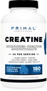 Primal Kretine Monohidrat (3,000 Mg, 180 Caps) - Mikronizedilmiş Kreat Krep, Preworkout and Recovery - Gluten-Free, Non-GMO