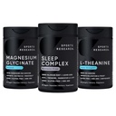 Spor Araştırması Double Strength L-Theanine Supplement Softgels for Focus & Relaxation, Magnezyum Glycinate for Restful Sleep & Enzymatic Processes + Sleep Complex Melatonin-Free Vegan Capsules