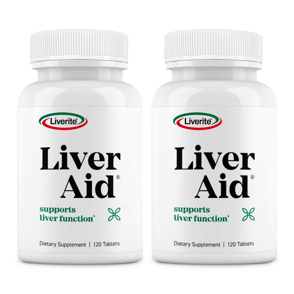 LIVERITE Liver Aid 2Pack 120 Tablet (Toplam 240k) Sağlıklı Canlı Fonksiyonlar, Fiziksel Enerji ve Yaşama Destekler.