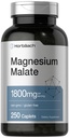 Horbäach Magnezyum Malate | 1800 mg | 250 Kaplama | Vejetary, Non-GMO, Gluten Free Supplement Supplement