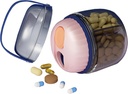 MURRI&MURRDI Pill Organizer 4 Karşılaştırmalı, Seyahat Pill Box, Anti-Mixing & Wide Açılışlar Tasarım ile Portreasyonlar, Pill Konteynerleri Vitaminler Balık Yağları İlaçları, Pembe