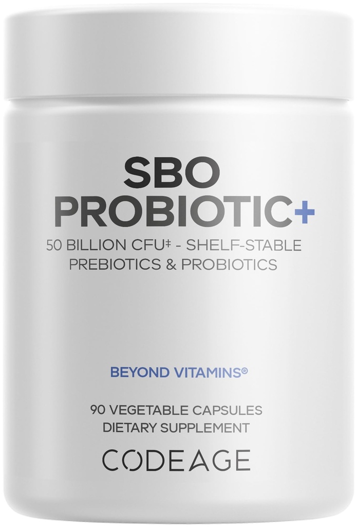 Kodage SBO Probiyotiks, 50 Milyar CFUs Per Servis, Multi Strain Soil Temel Organizmleri ve Organik Fermented Botanical Mix, Raf-Stable, 90 Capsules, Raf-Stable, 90 Capsules