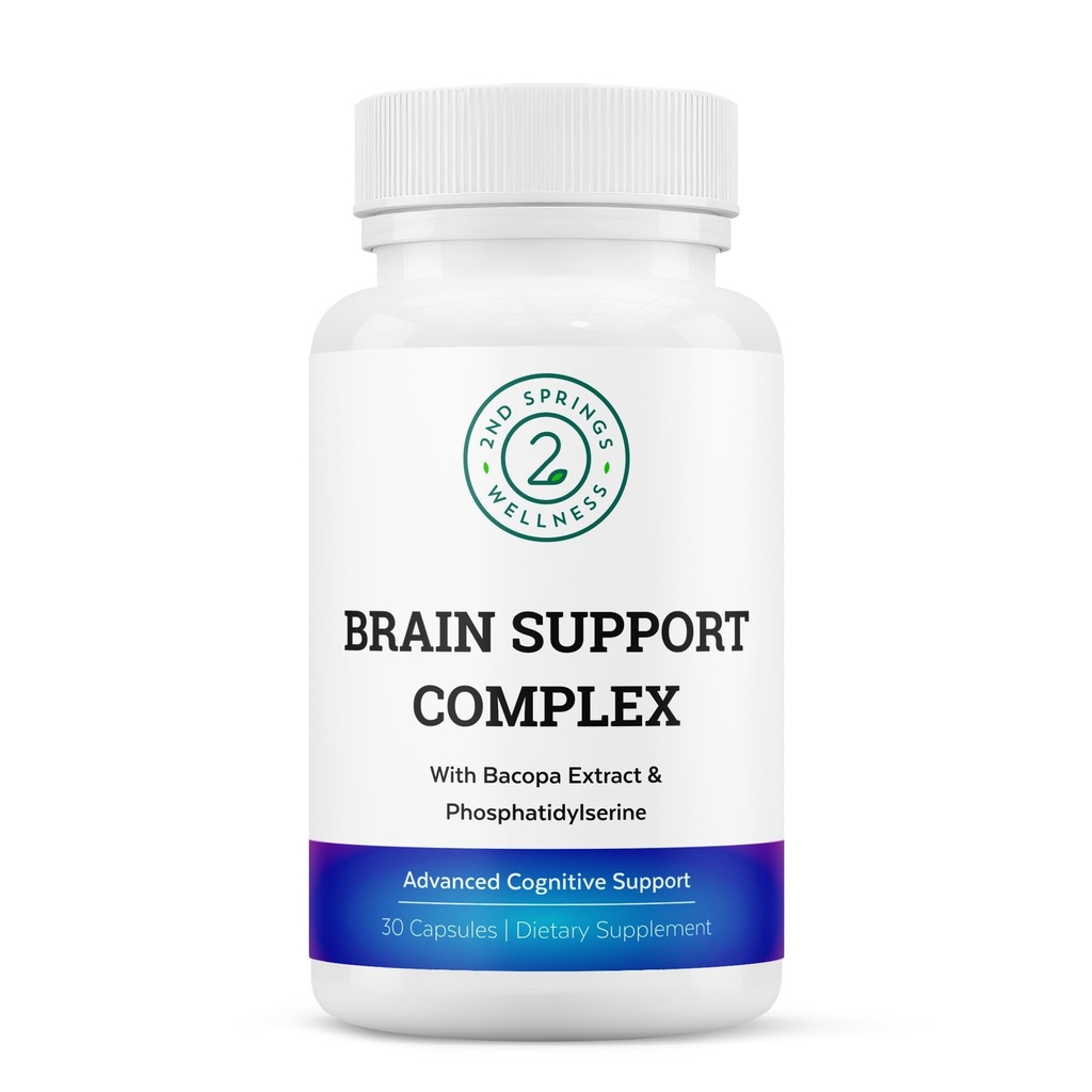 Beyin Destek Kompleksi - Ginkgo Biloba, Bacopa Monnieri, Phosphatidylserine, Huperzine-A, St. John's Wort - 30 Ctt